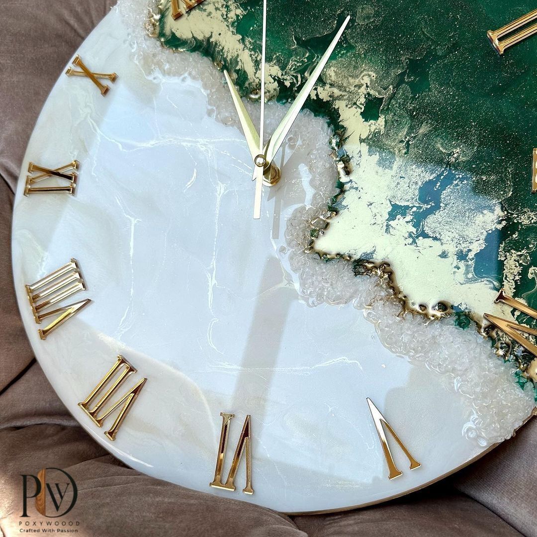Emerald Coast Luxury Resin Wall Clock