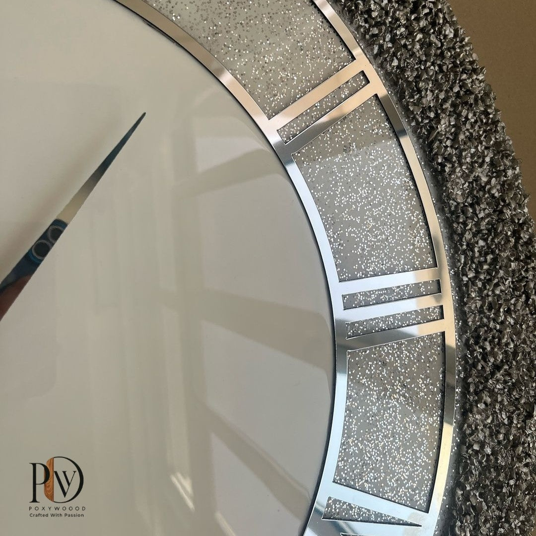 Diamond Dust Resin Wall Clock