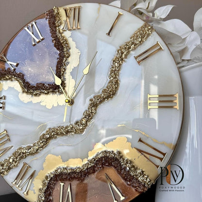 Royal Geode Resin Wall Clock