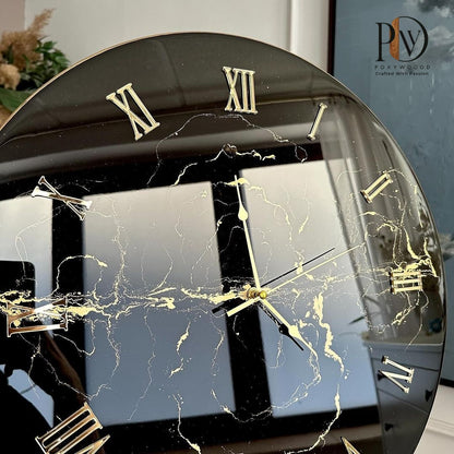 Black Galaxy Resin Wall Clock
