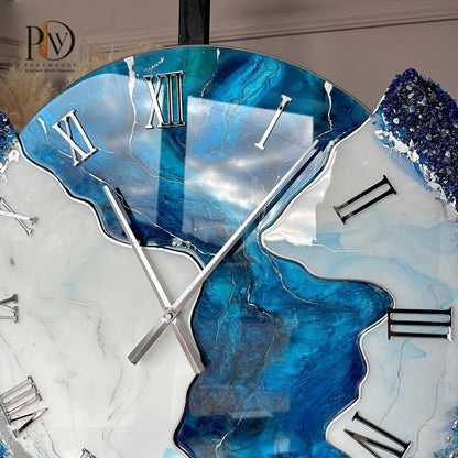Deep ocean effect Epoxy Resin Wall Timekeeper