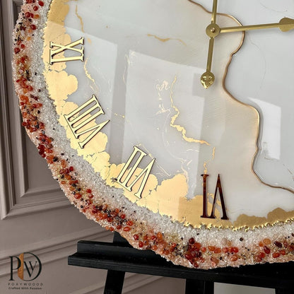 Ivory Harmony Luxury Resin Wall Clock