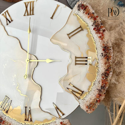Ivory Harmony Luxury Resin Wall Clock