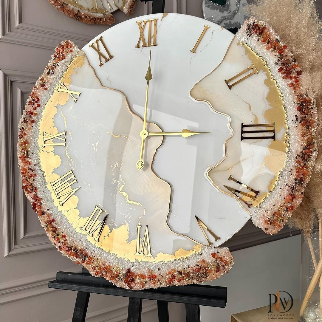 Ivory Harmony Luxury Resin Wall Clock