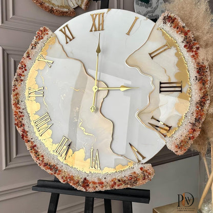 Ivory Harmony Luxury Resin Wall Clock