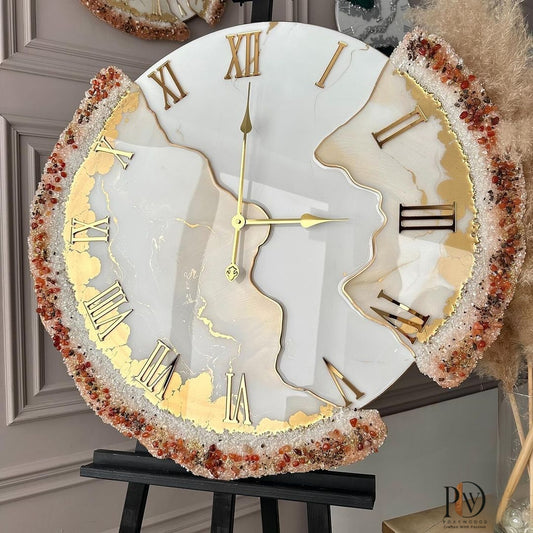 Ivory Harmony Luxury Resin Wall Clock