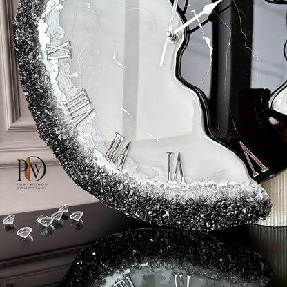 Day and Night Fusion Epoxy Resin Wall Clock