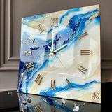 Sapphire Tide Luxury Resin Wall Clock