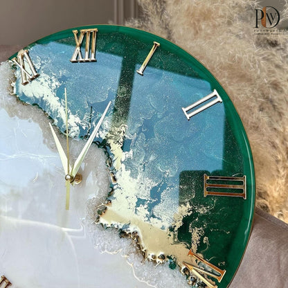 Emerald Coast Luxury Resin Wall Clock