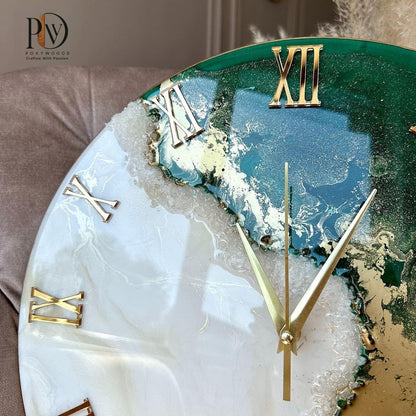 Emerald Coast Luxury Resin Wall Clock
