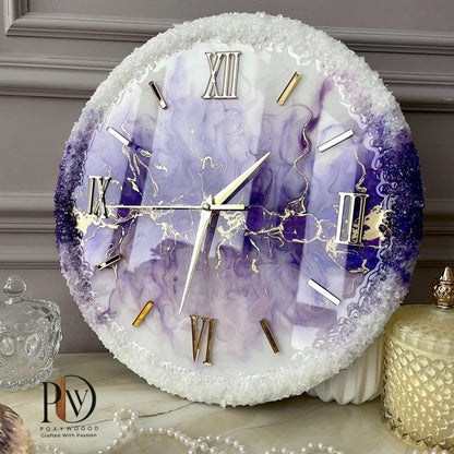 Opulent Purple Gold Chronometer Epoxy Resin Timepiece