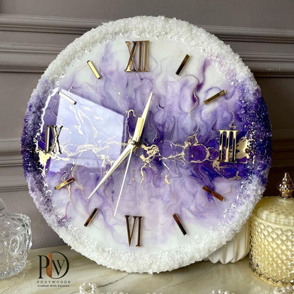 Opulent Purple Gold Chronometer Epoxy Resin Timepiece