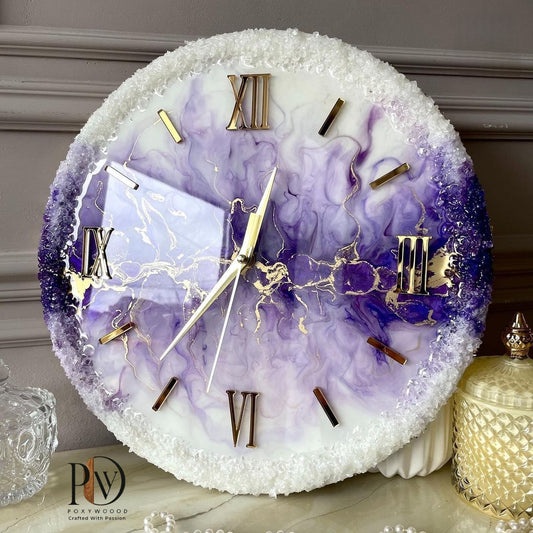 Opulent Purple Gold Chronometer Epoxy Resin Timepiece