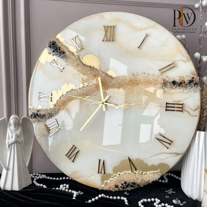 Golden Aura Wall Clock