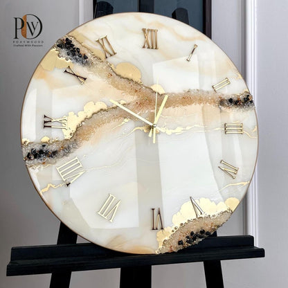 Golden Aura Wall Clock