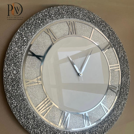 Diamond Dust Resin Wall Clock