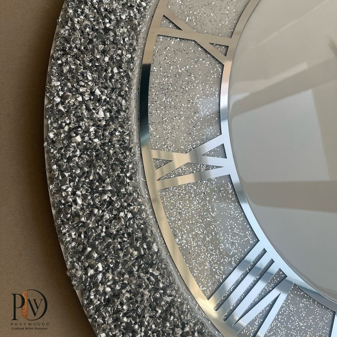 Diamond Dust Resin Wall Clock