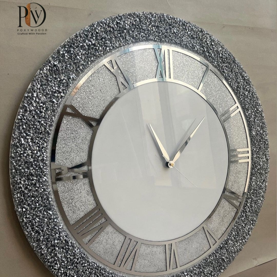 Diamond Dust Resin Wall Clock
