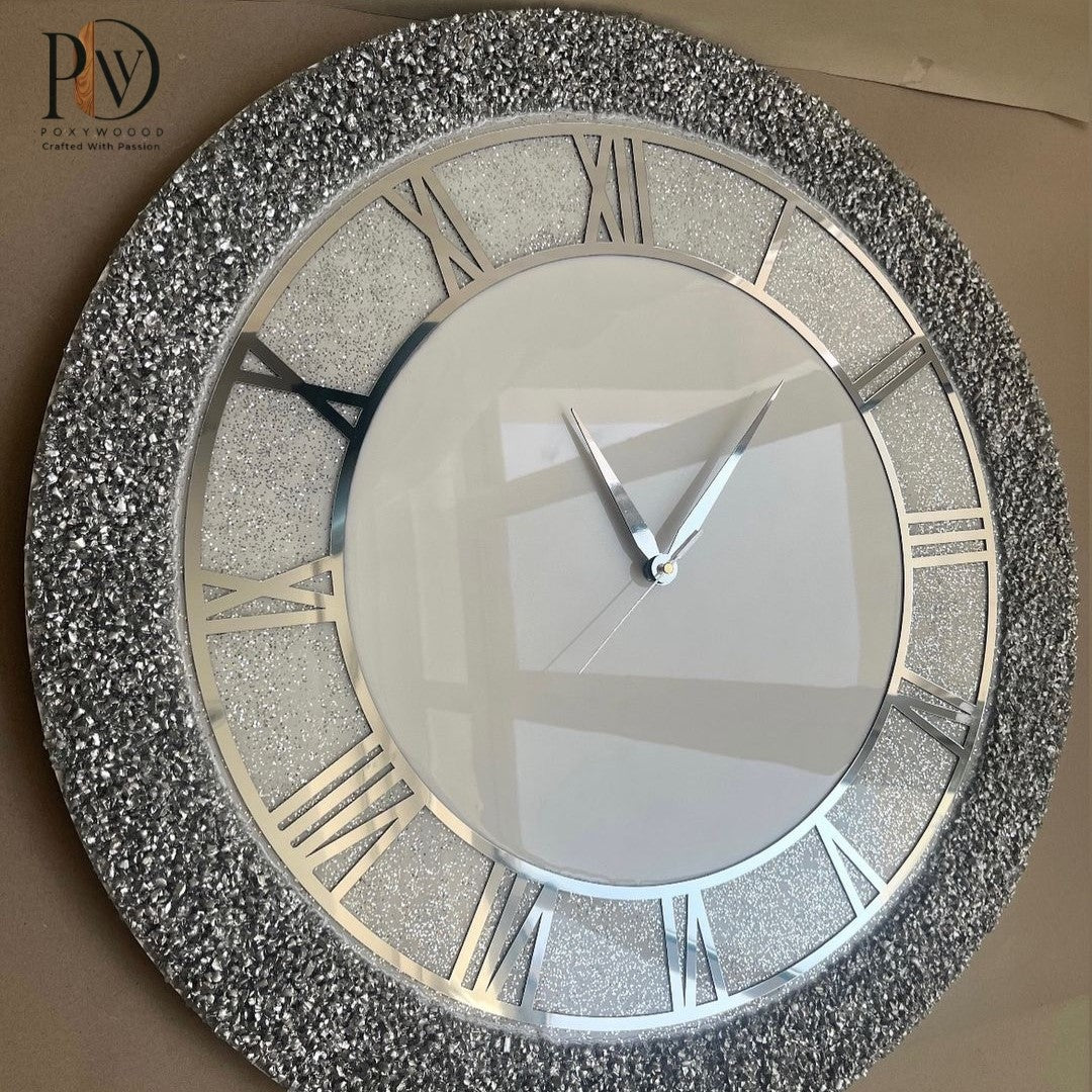 Diamond Dust Resin Wall Clock