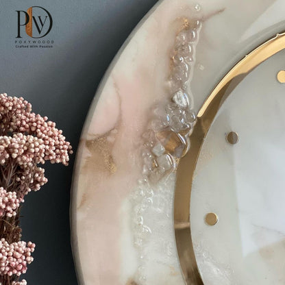 Rose Quartz Luxury Wall Clock – Contemporary Elegant Design