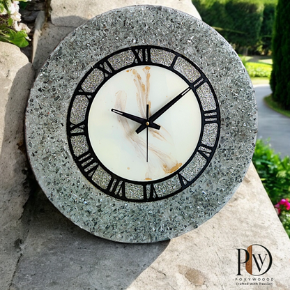Frost Stone Luxury Resin Wall Clock