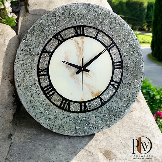 Frost Stone Luxury Resin Wall Clock